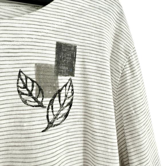 Habitat Sz XL Wearable Art to Wear Leaves Comfy Cozy Blouse Shirt Top Artsy - Picture 3 of 6